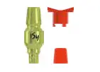 "iSy® Impression post, closed tray, Size M, yellow-green anodised, titanium alloy, incl. impression cap, bite registration cap, POM, and fixing screw, titanium alloy"
