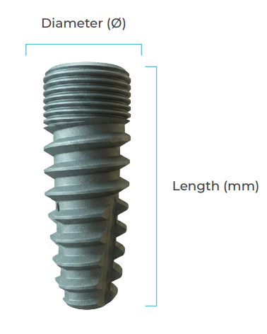 Tapered Implant, 3.8x 15mm, Mountless