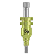 [P21213800] iSy® Impression post, open tray, Size S, mcl. fixing screw, yellow-green anodised, titanium alloy