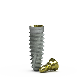 [BTA4612] 4.6mm x 12 mm Tapered Pro Implant, Laser-Lok, RBT Agressive 