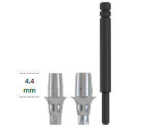 [P2244.4408] iSy® Titanium base CAD/CAM, Ø 4.5 mm, GH 0.8 mm, incl. iSy® Abutment screw and bonding aid